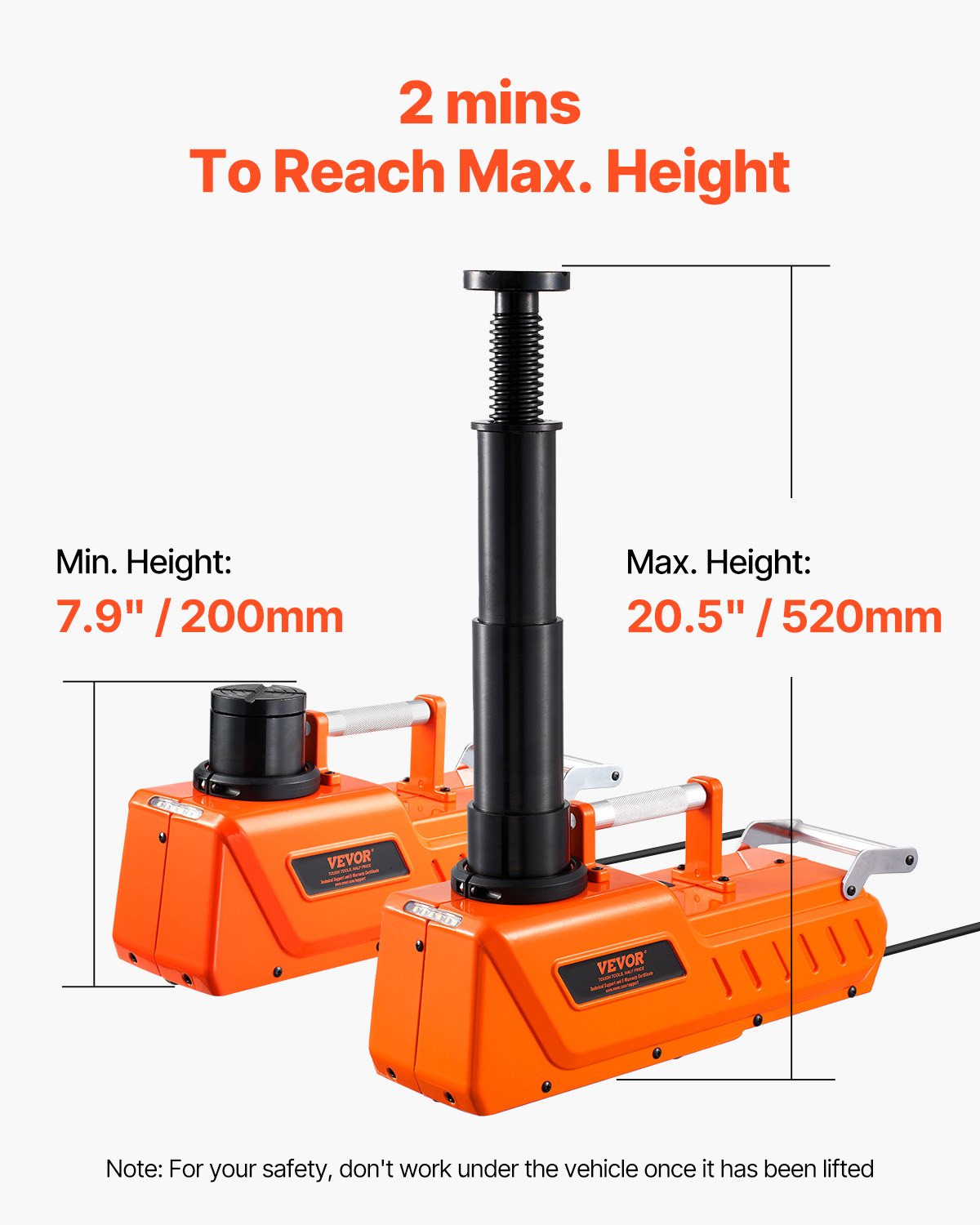 VEVOR Electric Car Jack, 15 Tons /33000 lbs, Adjustable Hydraulic Jack Lift with High Load Capacity, 12V Dual-Powered Tire Change Replacement with LED Light, Portable Jack kit for Sedan, SUV, Truck