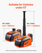 VEVOR Electric Car Jack, 5 Tons /11000 lbs, Electric Scissor Jack with Electric Impact Wrench, Tire Change Replacement with LED Light & Remote Control, Portable Jack kit for Sedan, SUV, Truck
