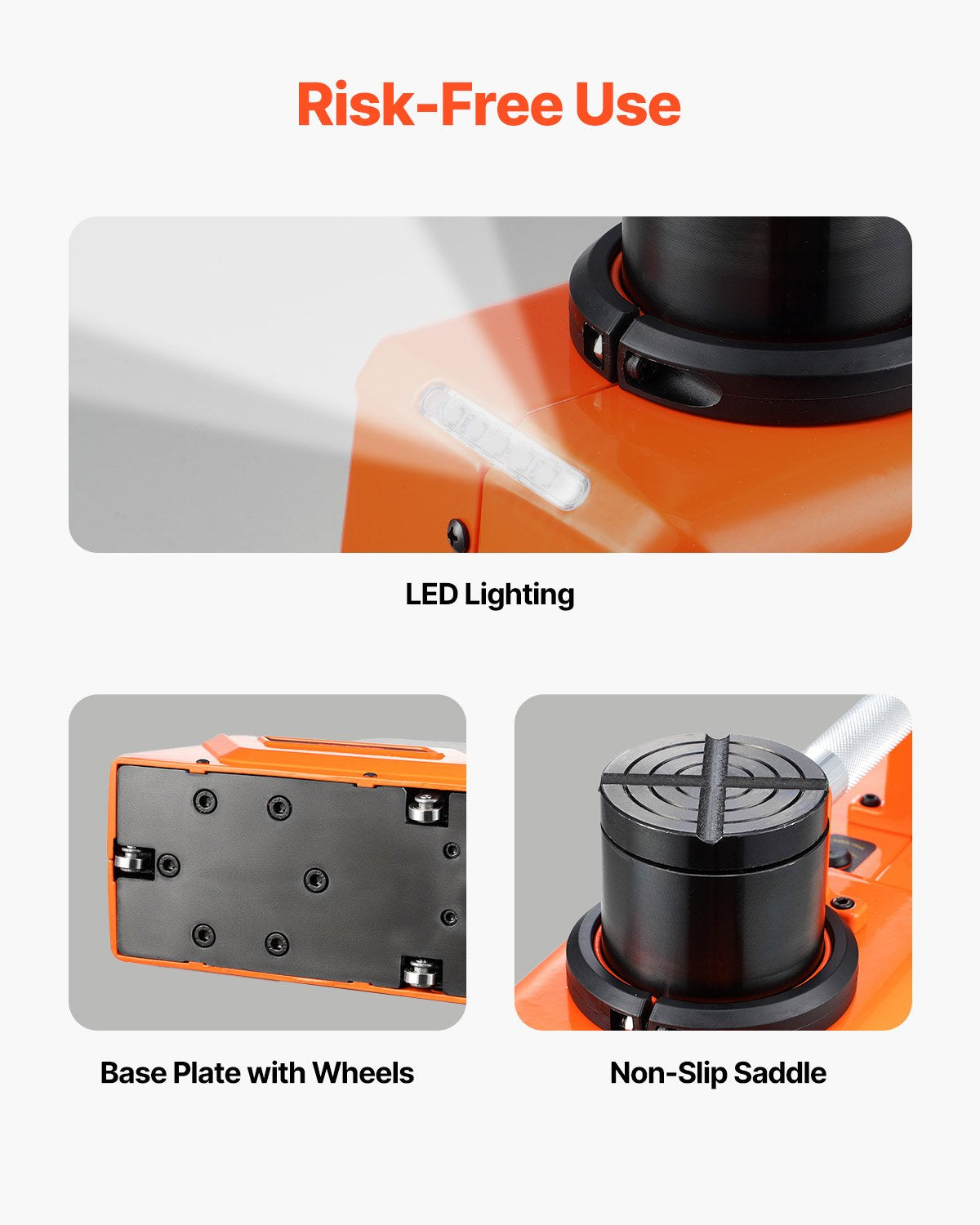 VEVOR Electric Car Jack, 15 Tons /33000 lbs, Adjustable Hydraulic Jack Lift with High Load Capacity, 12V Dual-Powered Tire Change Replacement with LED Light, Portable Jack kit for Sedan, SUV, Truck