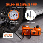 VEVOR Electric Hydraulic Car Floor Jack 5 Ton 12V w/Impact Wrench Inflator Pump