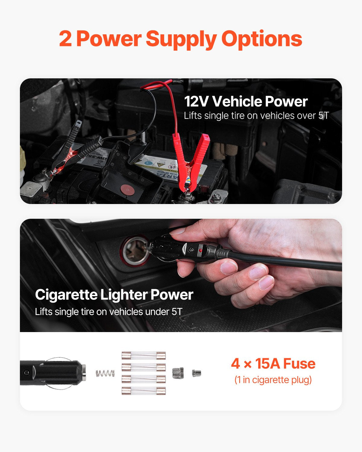 VEVOR Electric Car Jack, 5 Tons /11000 lbs, Electric Scissor Jack with Built-In Inflator, 12V Adjustable Tire Change Replacement with Secure Hammer & LED Light, Portable Jack kit for Sedan, SUV, Truck