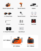 VEVOR Electric Car Jack, 5 Tons /11000 lbs, Electric Scissor Jack with Electric Impact Wrench, Tire Change Replacement with LED Light & Remote Control, Portable Jack kit for Sedan, SUV, Truck
