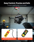VEVOR Electric Hoist Crane Winch 598.7 kg 9997.4 cm Wireless & 426.7 cm Wired Remote