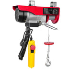 VEVOR Electric Hoist, 249.5 kg Lifting Capacity, 510W 220V Electric Steel Wire Winch with 427 cm Wired Remote Control, 1219 cm Single Cable Lifting Height & Pure Copper Motor, for Garage Warehouse Factory