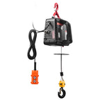 VEVOR 2-in-1 Electric Hoist Winch, 500 kg Capacity, 1500W Portable Power Winch Crane, 7.6 m Lifting Height, 5 m/min with Manual and Wired Remote Control for Factory, Warehouss, Garage