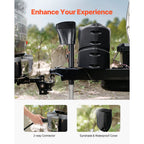 VEVOR Electric Trailer Jack, 5000 lbs, Heavy Duty RV Electric Power Tongue Jack with 2 Way Connector, Manual Crank Handle & Weatherproof Jack Cover, 10"-28.3" Lift, for RVs, Trailers & Campers, Black