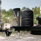 VEVOR Electric Trailer Jack, 5000 lbs, Heavy Duty RV Electric Power Tongue Jack with 2 Way Connector, Manual Crank Handle & Weatherproof Jack Cover, 10"-28.3" Lift, for RVs, Trailers & Campers, Black