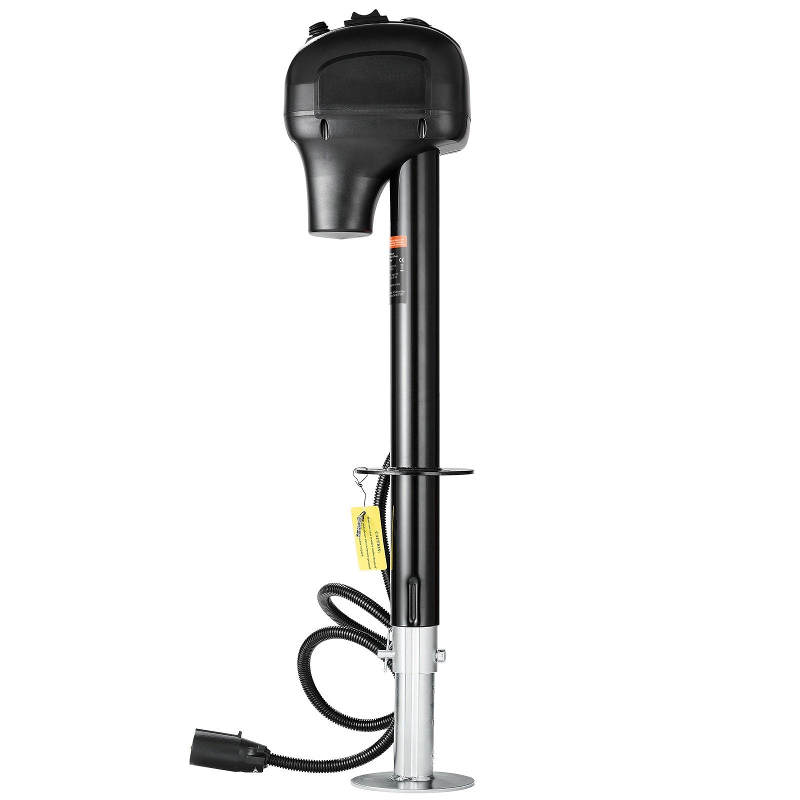 VEVOR Electric Trailer Jack, 3500 lbs, Heavy Duty RV Electric Power Tongue Jack with 7-pin Connector, Manual Crank Handle & Weatherproof Jack Cover, 9.5"-27.5" Lift, for Trailers, Campers & RVs, Black
