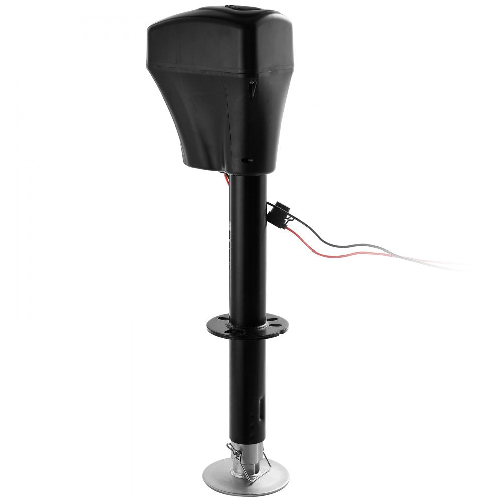VEVOR Electric Trailer Jack, 5000 lbs, Heavy Duty RV Electric Power Tongue Jack with 2 Way Connector, Manual Crank Handle & Weatherproof Jack Cover, 10"-28.3" Lift, for RVs, Trailers & Campers, Black