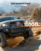 VEVOR Electric Winch, 4500 kg Load Capacity, 12V DC Truck Winch with Φ8.9 mm x 27.4 m Synthetic Rope, Wireless & Wired Remote Control, IP67 Waterproof for Towing Off-Road SUV Jeep Trailer Boat