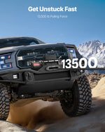 VEVOR Electric Winch, 6100 kg Load Capacity, 12V DC Truck Winch with Φ9.5 mm x 26 m Synthetic Rope, Wireless & Wired Remote Control, IP55 Waterproof for Towing Off-Road SUV Jeep Trailer Boat