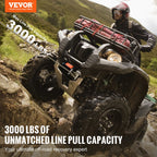 VEVOR Electric Winch ATV UTV 1360.8 kg Steel Cable IP55 Waterproof Wired Control