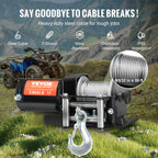 VEVOR Electric Winch ATV UTV 907.2 kg Steel Cable IP 55 Waterproof Wired Control