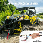VEVOR Electric Winch ATV UTV 1360.8 kg Steel Cable IP55 Waterproof Wired Control