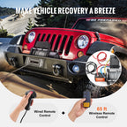 VEVOR Electric Winch Truck 8,164.7 kg Steel Cable IP65 Waterproof Remote Control