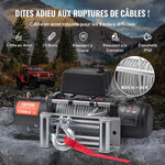 VEVOR Electric Winch Truck 6123.5 kg Steel Cable IP65 Waterproof Remote Control