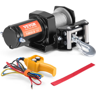VEVOR Electric Winch ATV UTV 907.2 kg Steel Cable IP 55 Waterproof Wired Control
