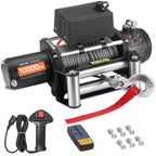 VEVOR Electric Winch, 4500 kg Load Capacity, 12V DC Truck Winch with Φ8.3 mm x 19.8 m Steel Rope, Wireless & Wired Remote Control, IP55 Waterproof for Towing SUV Jeep Trailer Boat Off-Road Vehicle