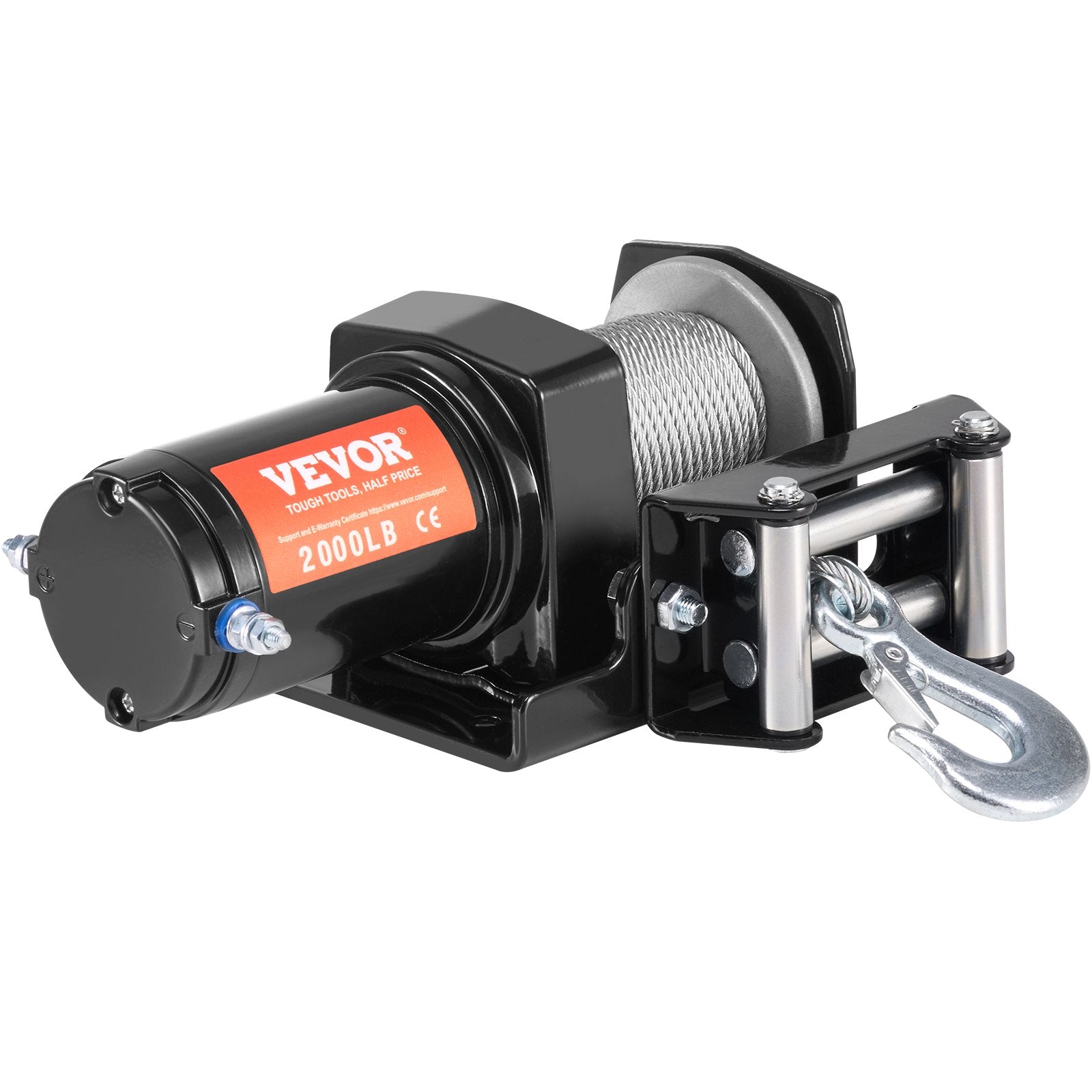 VEVOR Electric Winch ATV UTV 907.2 kg Steel Cable IP 55 Waterproof Wired Control