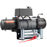 VEVOR Electric Winch, 5400 kg Load Capacity, 12V DC Truck Winch with Φ9.1 mm x 26 m Steel Rope, Wireless & Wired Remote Control, Suitable for Towing SUV Jeep Trailer Boat Off-Road Vehicle