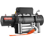 VEVOR Electric Winch, 6100 kg Load Capacity, 12V DC Truck Winch with Φ9.5 mm x 24 m Steel Rope, Wireless & Wired Remote Control, IP55 Waterproof for Towing SUV Jeep Trailer Boat Off-Road Vehicle