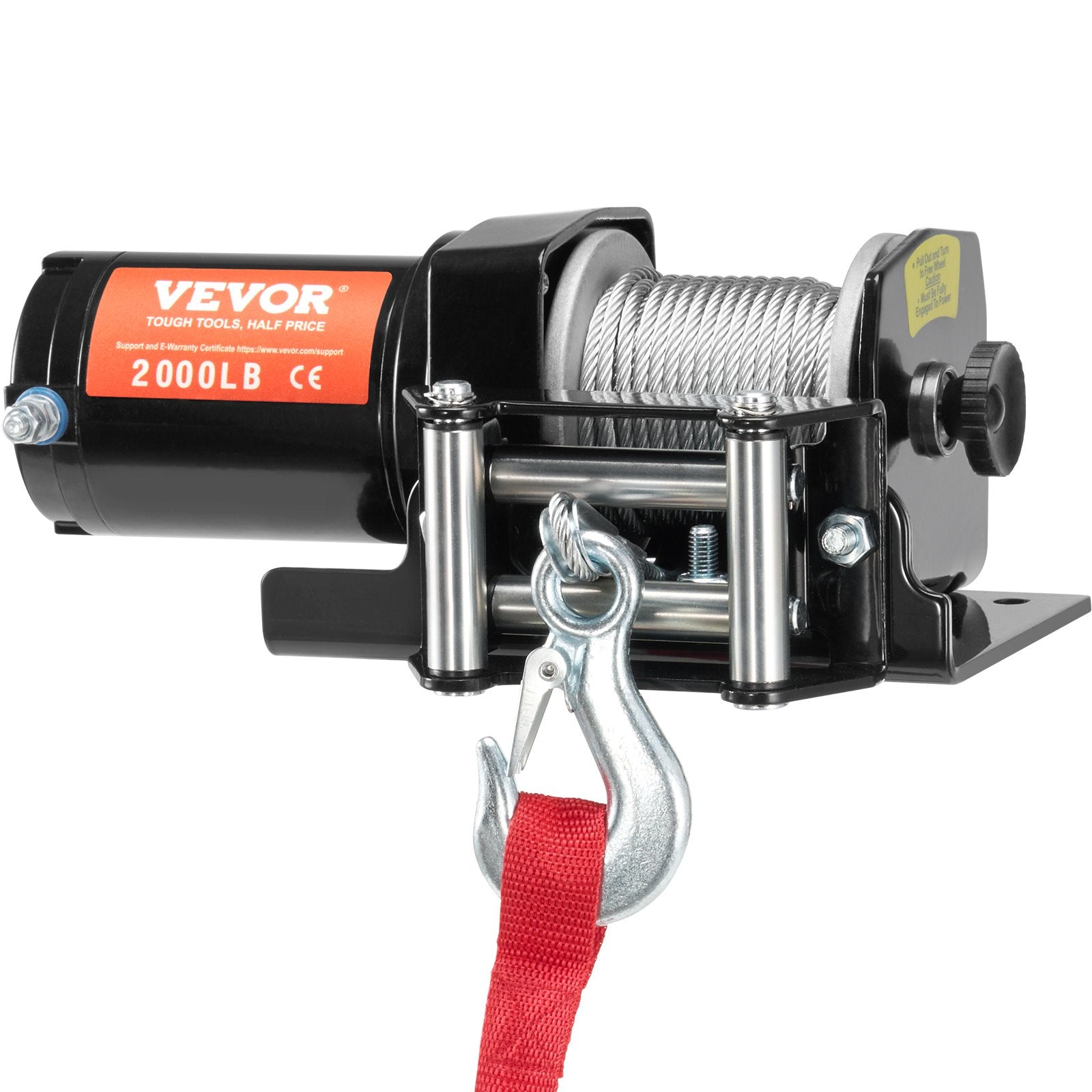 VEVOR Electric Winch ATV UTV 907.2 kg Steel Cable IP 55 Waterproof Wired Control