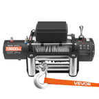 VEVOR Electric Winch, 6100 kg Load Capacity, 12V DC Truck Winch with Φ9.5 mm x 24 m Steel Rope, Wireless & Wired Remote Control, IP55 Waterproof for Towing SUV Jeep Trailer Boat Off-Road Vehicle