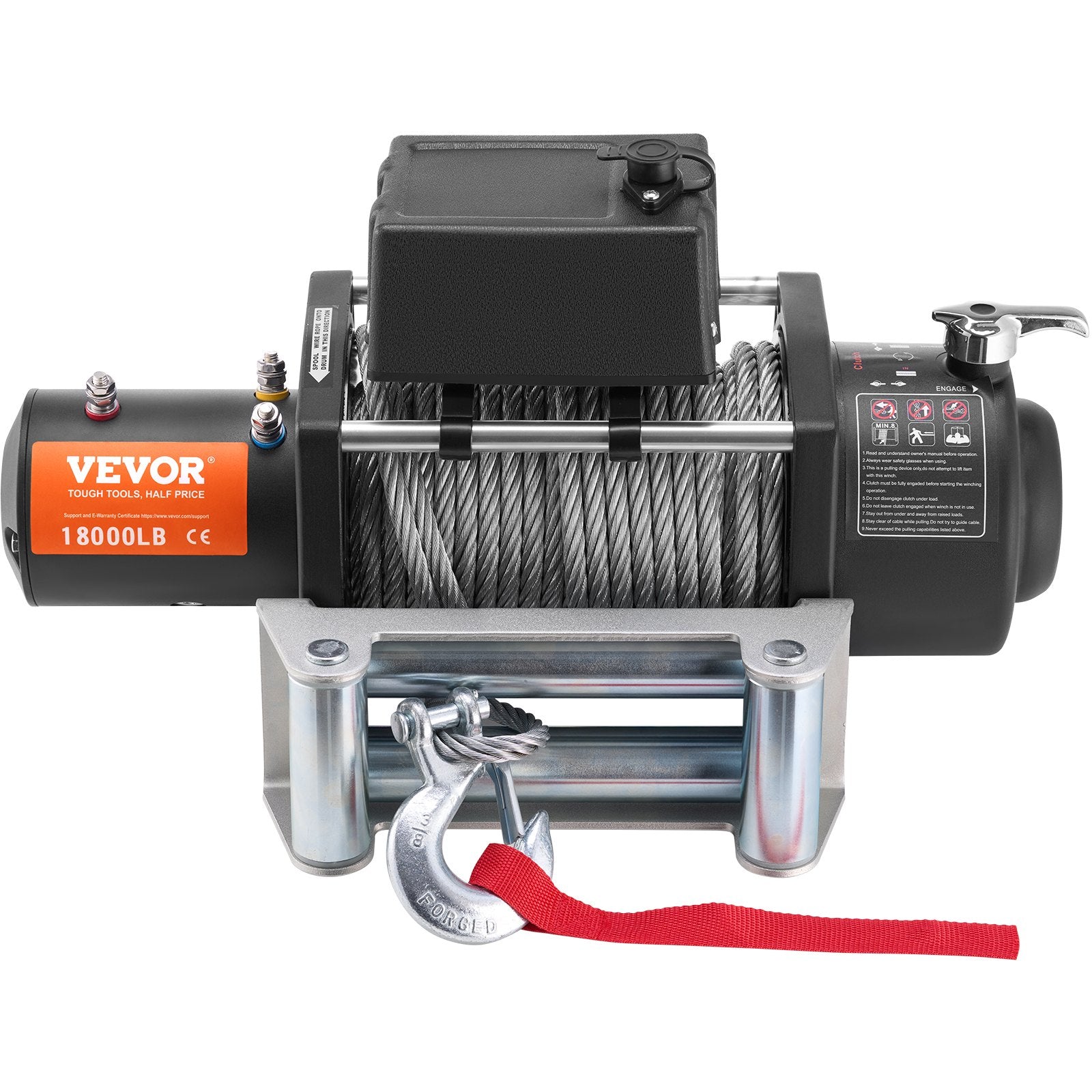VEVOR Electric Winch Truck 8,164.7 kg Steel Cable IP65 Waterproof Remote Control