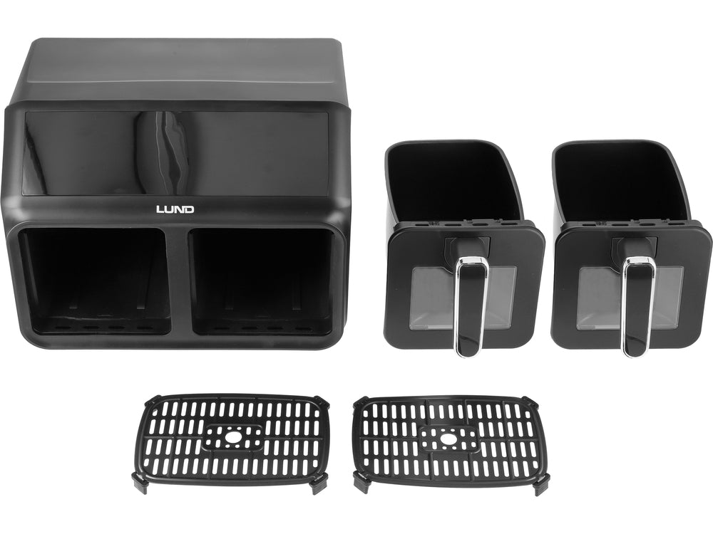 GAISA FRITERIS 2200W 4L+4L MELNS
