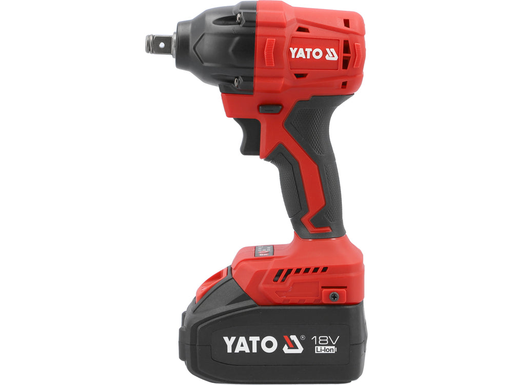 YATO BRUSHLESS IMPACT WRENCH 18V, 1/2'', 350NM - 2X BATTERY 4 AH