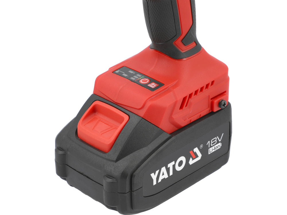 YATO BRUSHLESS IMPACT WRENCH 18V, 1/2'', 350NM - 2X BATTERY 4 AH