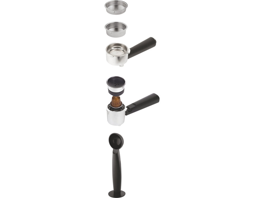 PRESSURE COFFEE MAKER WITH MILK FROTHER 1350W