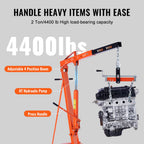 VEVOR Engine Hoist Leveler 1995.9 kg / 2 Ton Cherry Picker Shop Crane Load Lift Tool