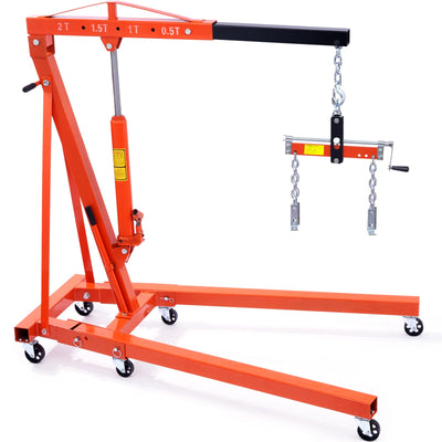 VEVOR Engine Hoist Leveler 1995.9 kg / 2 Ton Cherry Picker Shop Crane Load Lift Tool