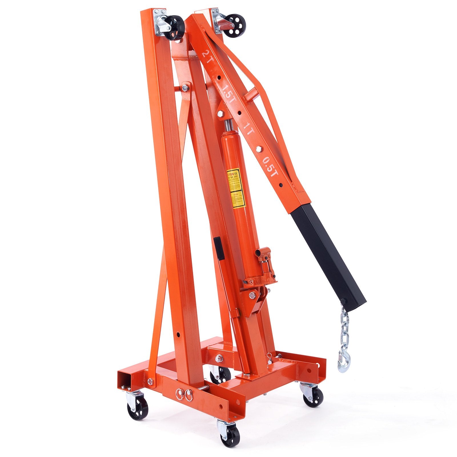 VEVOR Engine Hoist Leveler 1995.9 kg / 2 Ton Cherry Picker Shop Crane Load Lift Tool