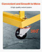 VEVOR Engine Stand, 750 LBS (340KG) Load Capacity Engine Motor Stand with Adjustable Width & Length, Heavy-Duty Steel Motor Holder with 4 Swivel Casters and 2 Ratchet Straps, Suitable for Most Engines