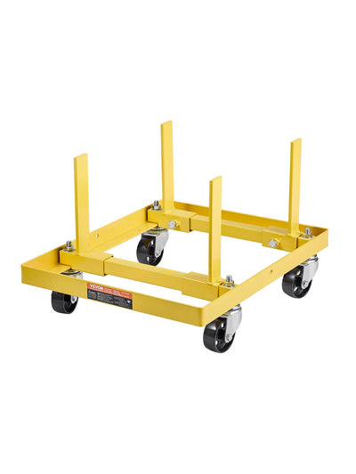 VEVOR Engine Stand, 750 LBS (340KG) Load Capacity Engine Motor Stand with Adjustable Width & Length, Heavy-Duty Steel Motor Holder with 4 Swivel Casters and 2 Ratchet Straps, Suitable for Most Engines