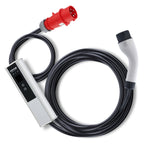 VEVOR Portable EV Charger Type 2, 32A 7.36 kW/22 kW, Electric Vehicle Car Charger with 7.5 M Charging Cable CEE 32 Plug LCD, IEC 62196 Home EV Charging Station with Carry Bag Charging Cable Hook, IP66