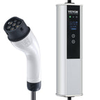 VEVOR Portable EV Charger Type 2, 32A 7.36 kW/22 kW, Electric Vehicle Car Charger with 7.5 M Charging Cable CEE 32 Plug LCD, IEC 62196 Home EV Charging Station with Carry Bag Charging Cable Hook, IP66
