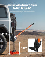 VEVOR Farm Jack with Base, 122cm Utility High Lift Farm Jack, 3.18 Ton Capacity Ratcheting Off Road Utility Jacks, Heavy-Duty Lift Jacks with 130.1-1079.5 mm Lifting Range for Tractor, Truck, SUV