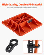 VEVOR High Lift Jack Base and Handle Keeper, 295 x 295 mm Off Road Jack Stand Base with 7000 Pound Capacity, Heavy-Duty Farm Jacks Support Stand for Most Jacks with 185 x 120 mm Base, Red