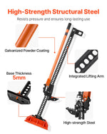 VEVOR Farm Jack with Base, 122cm Utility High Lift Farm Jack, 3.18 Ton Capacity Ratcheting Off Road Utility Jacks, Heavy-Duty Lift Jacks with 130.1-1079.5 mm Lifting Range for Tractor, Truck, SUV