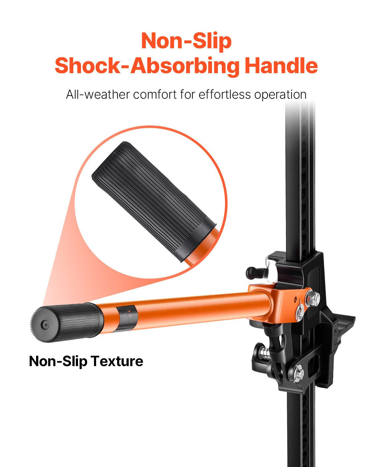 VEVOR Farm Jack with Base, 152.5 cm Utility High Lift Farm Jack, 3.18 Ton Capacity Ratcheting Off Road Utility Jacks, Heavy-Duty Lift Jacks with 130.1-1380 mm Lifting Range for Tractor, Truck, SUV