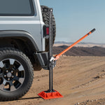 VEVOR Farm Jack with Base, 122cm Utility High Lift Farm Jack, 3.18 Ton Capacity Ratcheting Off Road Utility Jacks, Heavy-Duty Lift Jacks with 130.1-1079.5 mm Lifting Range for Tractor, Truck, SUV
