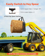 VEVOR Skid Steer Pallet Fork Frame, 1814 kg Rated Capacity, 115 cm Pallet Fork Frame Attachments with 50.8 mm Hitch Receiver & Spear Sleeves, Fit for Quick Attach Tractor Loaders, Frame Only