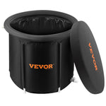 VEVOR Ice Bath Tub, 90 cm Long Cold Water Therapy Plunge Tub for Athletes, Portable Outdoor Ice Barrel Plunge Pool for Recovery, 370L Inflatable Folding Bathtub with Cover, Home Ice Pod for Adult