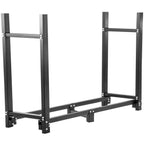 VEVOR Firewood Log Rack, 2.44 m Firewood Rack Outdoor, Black Firewood Rack Stand, Steel Outdoor Wood Rack, Firewood Log Holder with Load Capacity 590 kg, Firewood Rack with Cover & Fireplace Tool Set