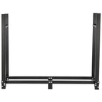 VEVOR Firewood Log Rack, 2.44 m Firewood Rack Outdoor, Black Firewood Rack Stand, Steel Outdoor Wood Rack, Firewood Log Holder with Load Capacity 590 kg, Firewood Rack with Cover & Fireplace Tool Set