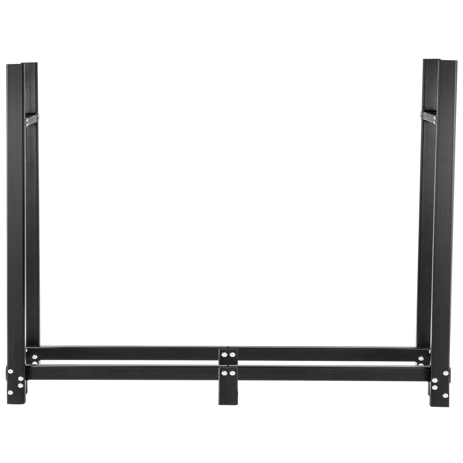 VEVOR Firewood Log Rack, 2.44 m Firewood Rack Outdoor, Black Firewood Rack Stand, Steel Outdoor Wood Rack, Firewood Log Holder with Load Capacity 590 kg, Firewood Rack with Cover & Fireplace Tool Set
