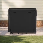 VEVOR Firewood Rack with Waterproof Cover, 1.22m Outdoor Firewood Holder, 1/4 Cord Storage Metal Log Holder, 400lb Max Weight Capacity, Full Covered, Powder-Coated Wood Storage Rack for Fireplace Deck